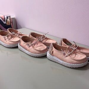 Hey Dude Toddler Pink Boat Shoes Slip On